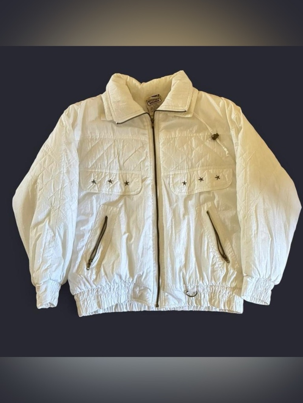 Vintage Westside Connection White Jacket Women Medium Lightweight Medium Puffer